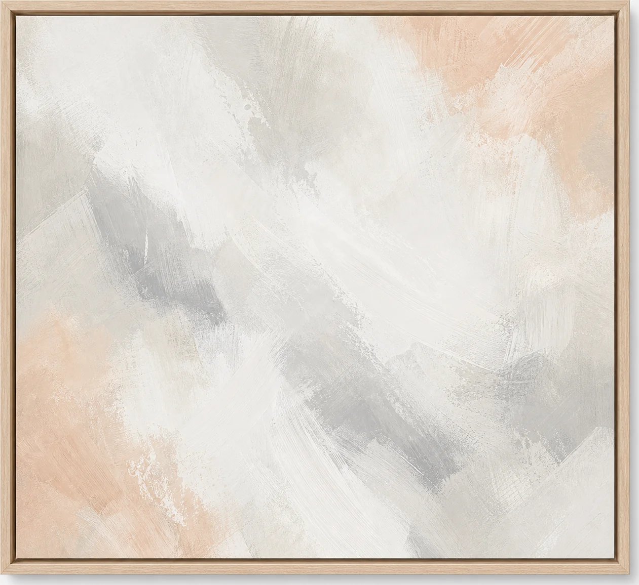 Blush and Grey Soft Abstract, framed, from the Studio Sakaia collection