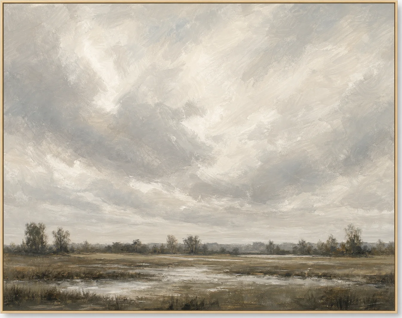 Cloudy Marsh Sky, original artwork by Studio Sakaia, made to order