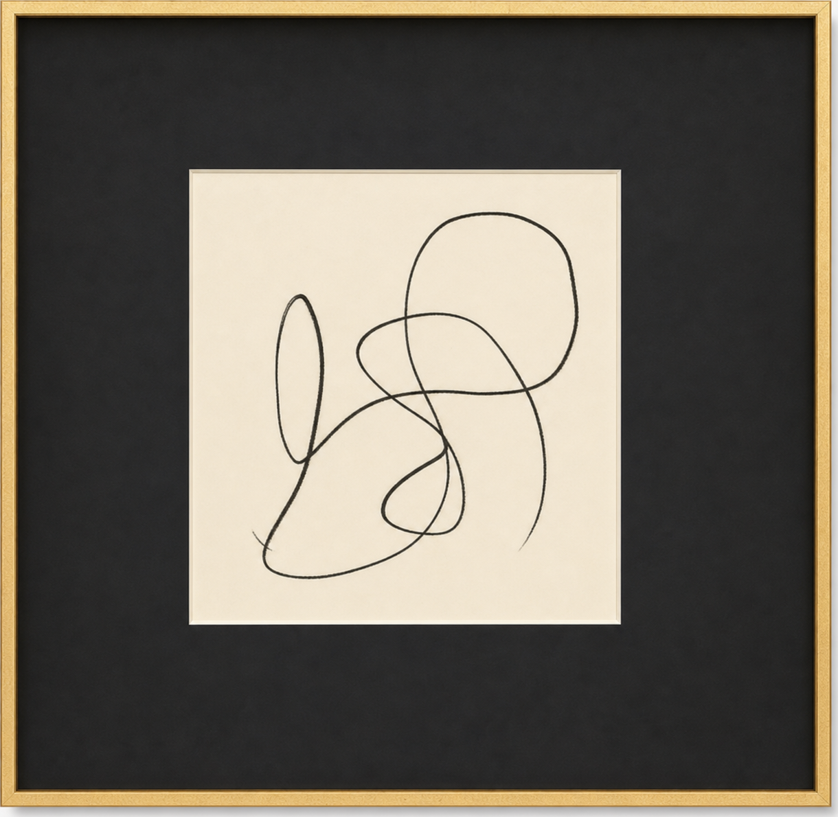 Continuous Line Loop Drawing, original artwork by Studio Sakaia, made to order