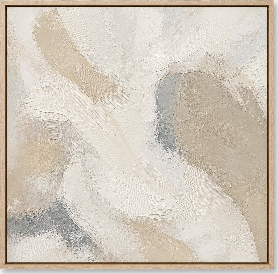 Cream Impasto Abstract Canvas, original artwork by Studio Sakaia, made to order