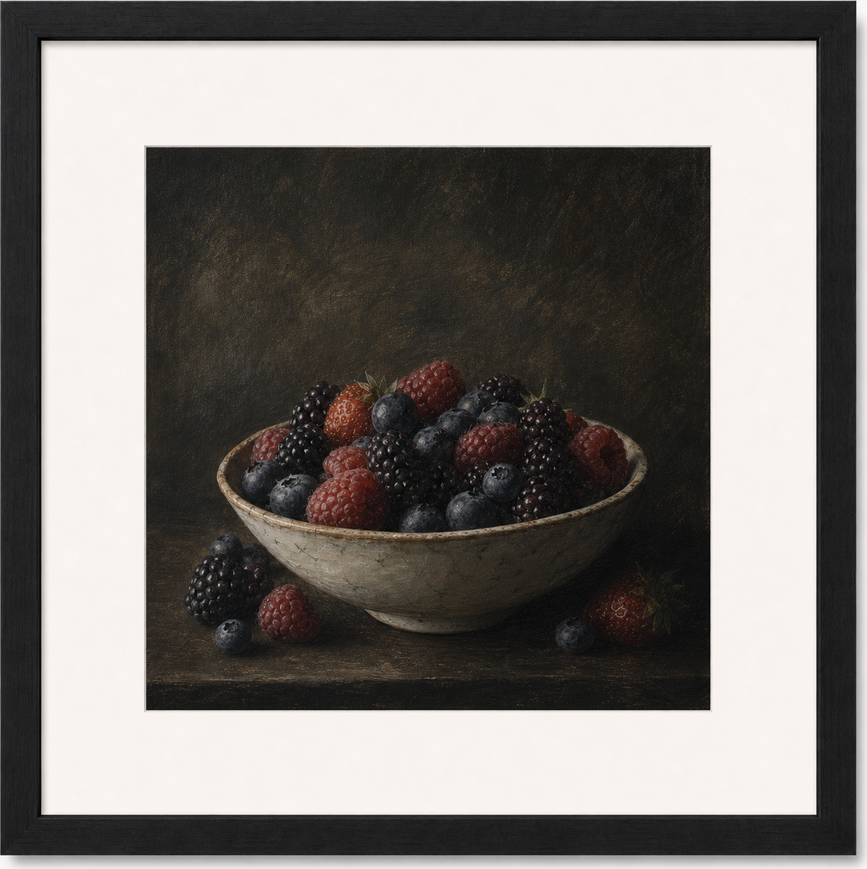 Dark Botanical Berry Study, original artwork by Studio Sakaia, made to order