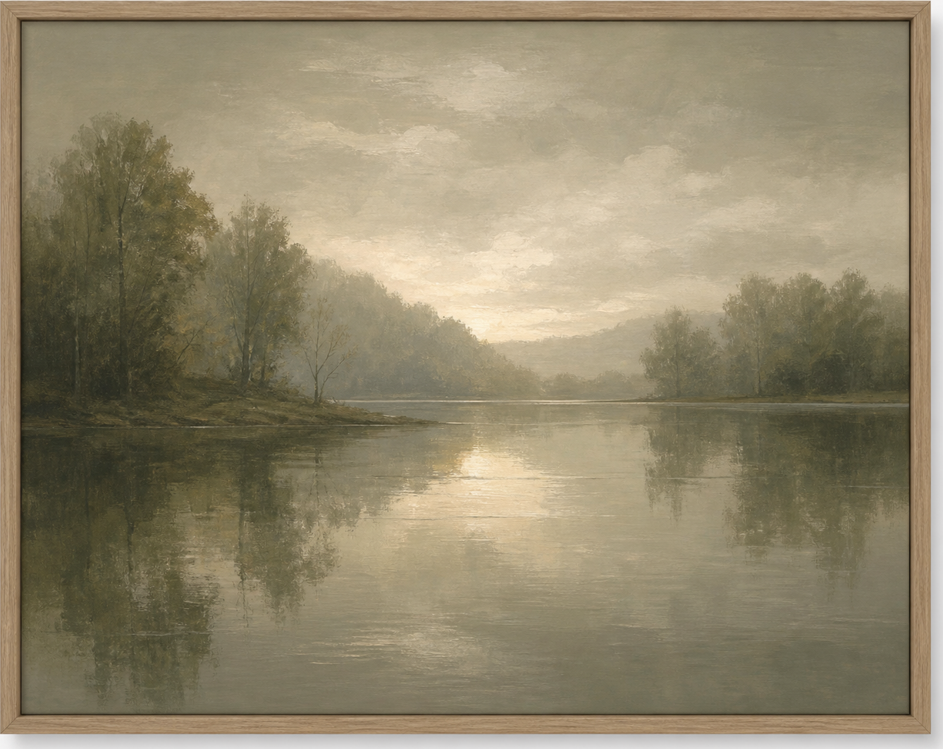 Misty River at Dawn Painting, original artwork by Studio Sakaia, made to order