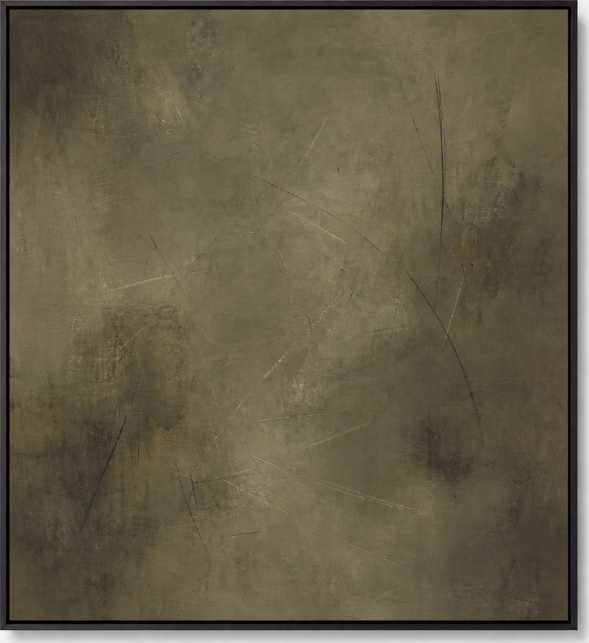 Olive Field Tonal Abstract, original artwork by Studio Sakaia, made to order
