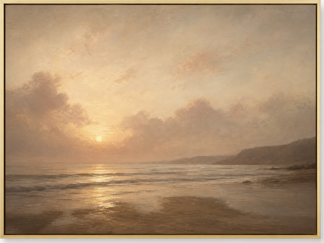 Soft Sunrise Seascape, original artwork by Studio Sakaia, made to order