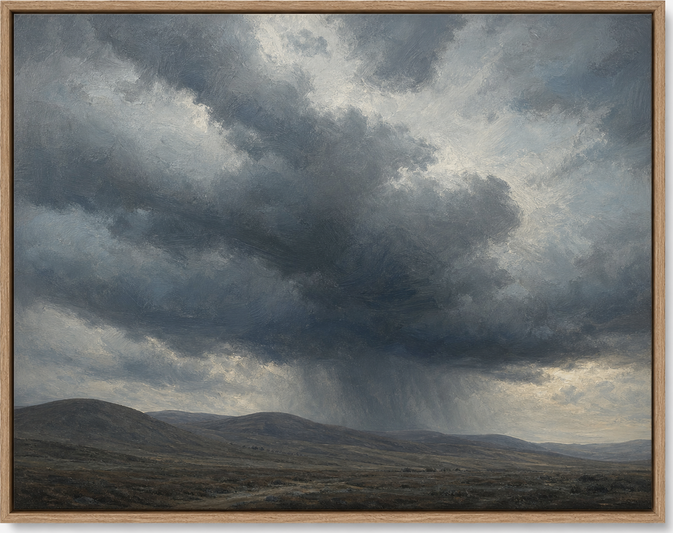 Storm Clouds Over Plains Oil, original artwork by Studio Sakaia, made to order