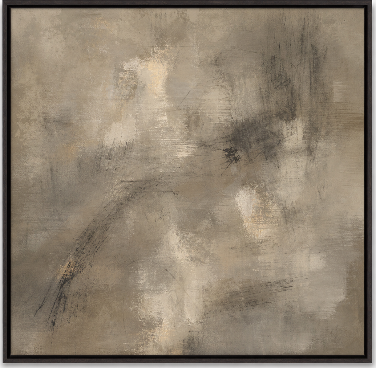 Taupe and Charcoal Tonal Abstract, original artwork by Studio Sakaia, made to order