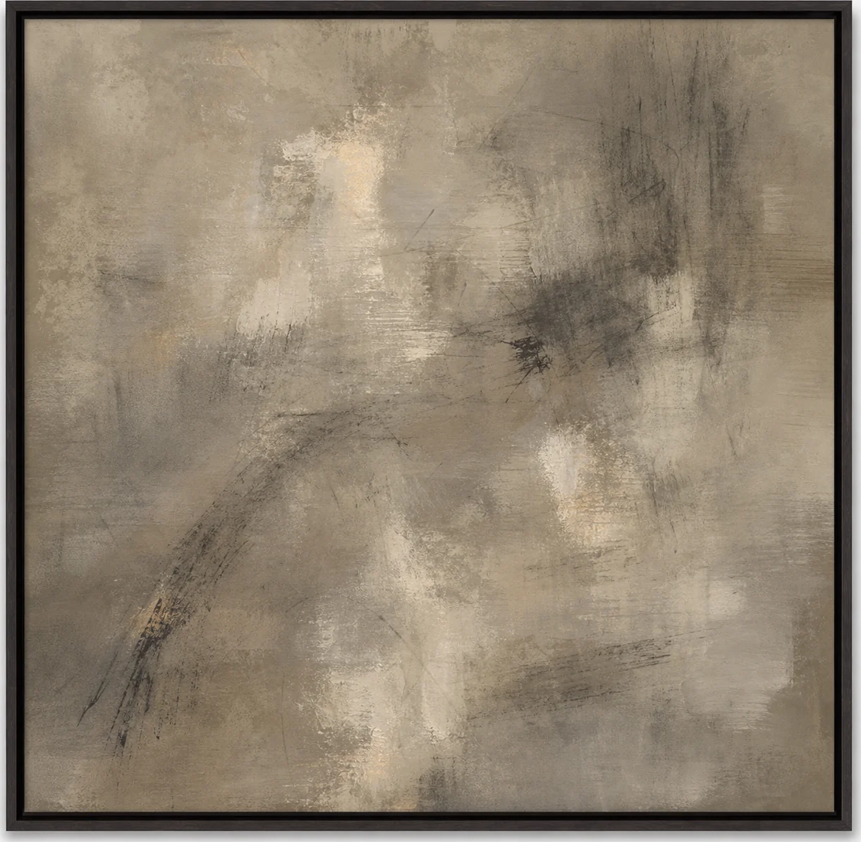 Taupe and Charcoal Tonal Abstract, original artwork by Studio Sakaia, made to order